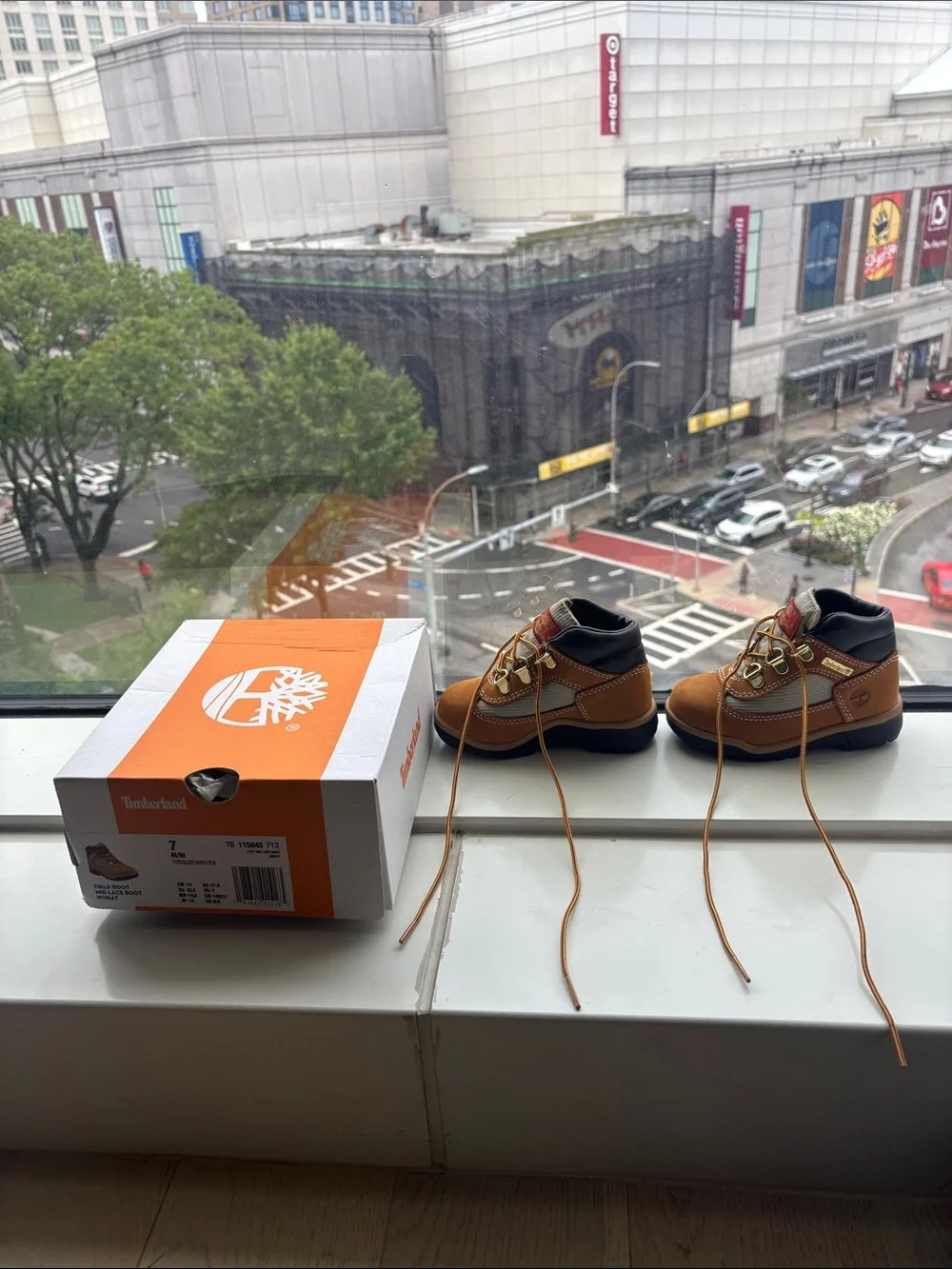 Timberland Kids Brown Wheat Lace-Up Leather Boots